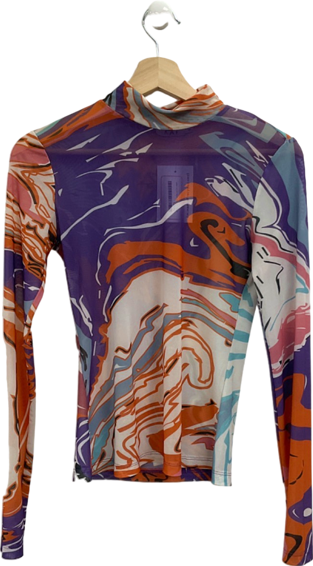Kai Multicoloured Abstract Print Top UK S