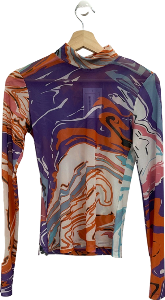 Kai Multicoloured Abstract Print Top UK S