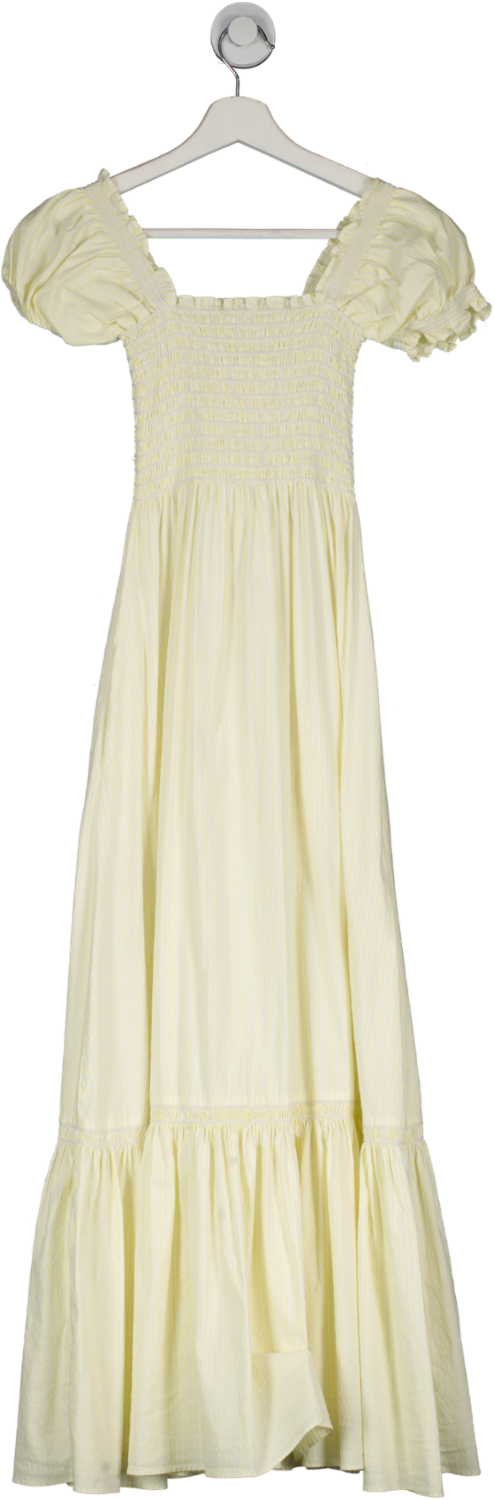 La Ligne Yellow Striped Maxi Dress UK 8