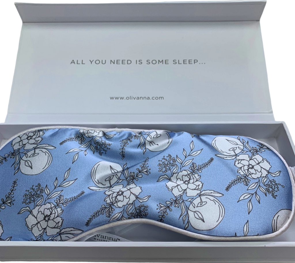 Olivanna Blue Satin Eye Mask One Size