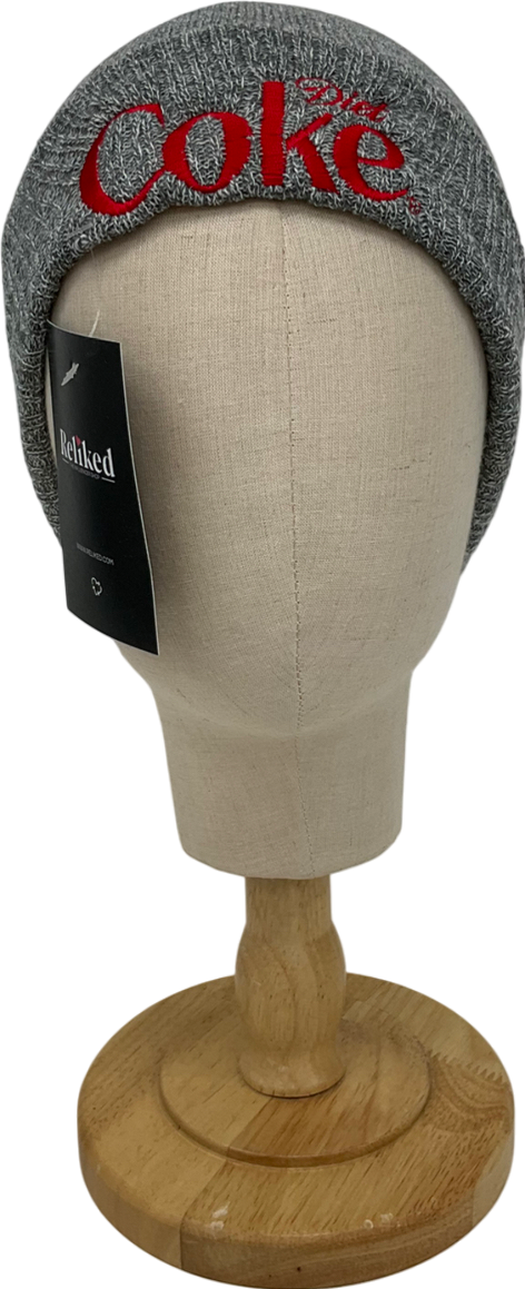 Grey Beanie Diet Coke Hat One Size
