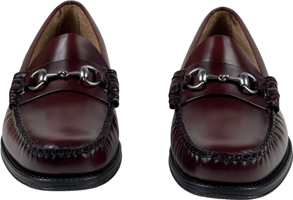 G.H.BASS WEEJUNS Lincoln Horsebit Loafers Wine Red Leather UK 8 EU 42 👞