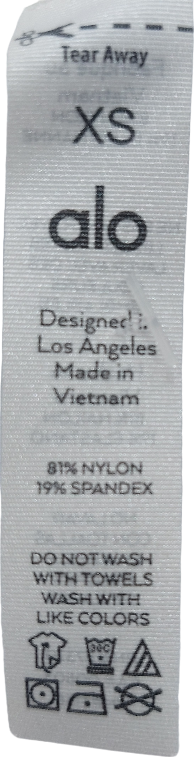 alo yoga White Airbrush V-cut Define Capri UK XS