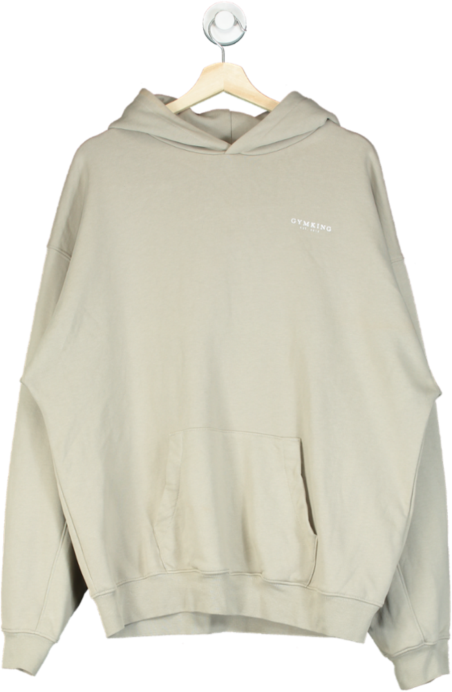 Gym King Beige Hoodie UK 14