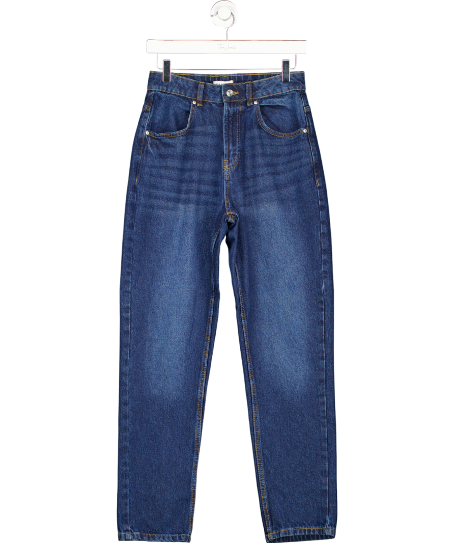 Warehouse Blue High Rise Straight Leg Jeans UK 10
