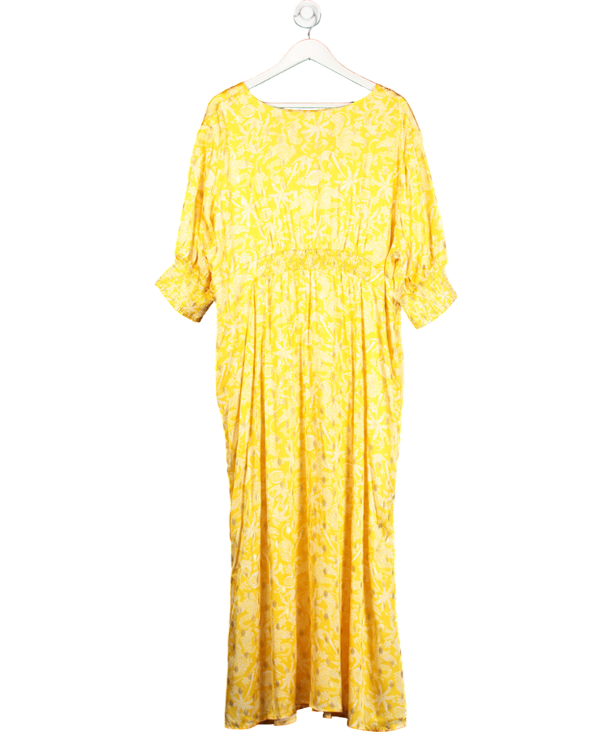 Never Fully Dressed Yellow May Satin Dress UK 24