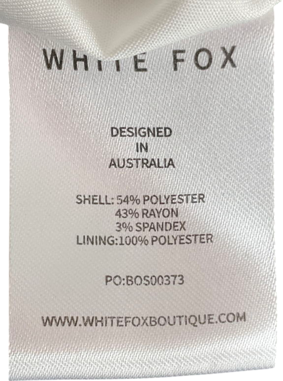 White Fox White Golden Days Mini Dress UK S