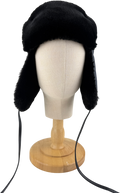 ARKET Black Faux Fur Trapper Hat