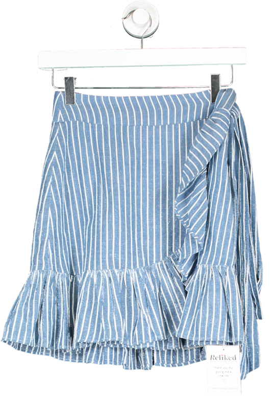 Tularosa Blue Maida Ruffle Skirt UK XS