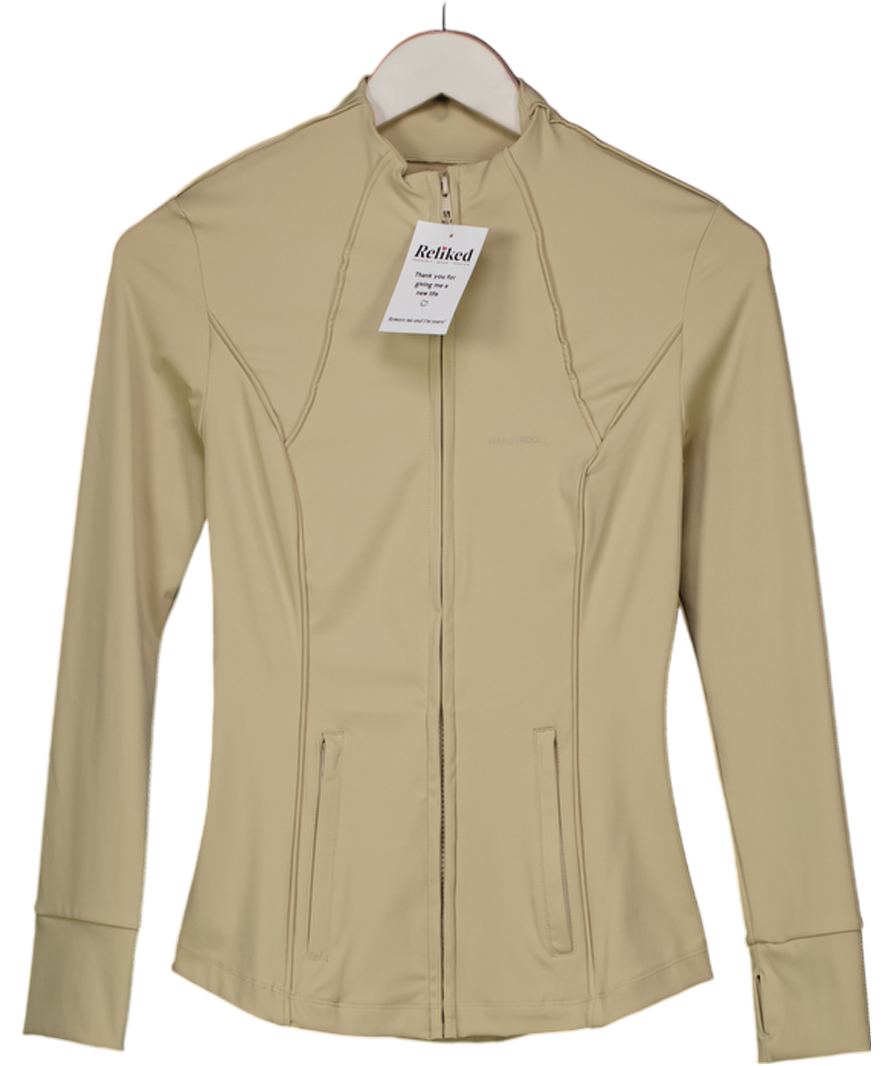 Wanderdoll Beige Long Sleeve Zip Ultimate Activewear Jacket UK S
