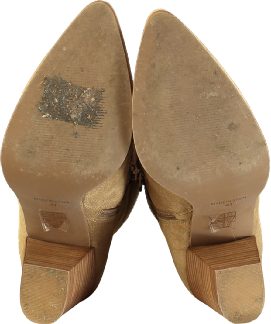 Mint Velvet Beige Cowboy Ankle Boot UK 8 EU 41 👠