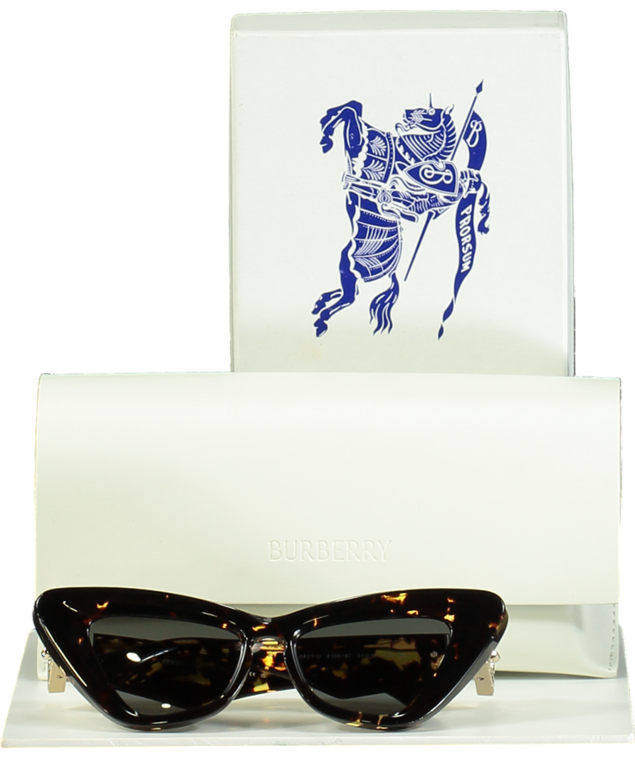 Burberry Dark Tortoise Cat-eye Be4421u Sunglasses in case & box