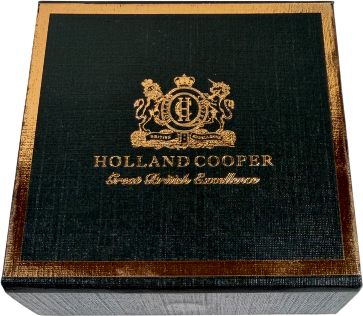 Holland Cooper Metallic Braided Hoop Earrings Vintage Gold