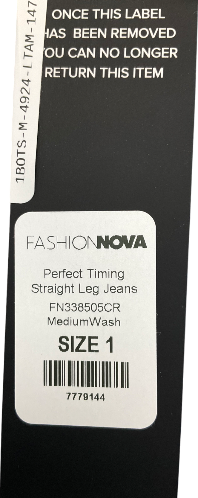 Fashion Nova Blue Perfect Timing Straight Leg Jeans UK S