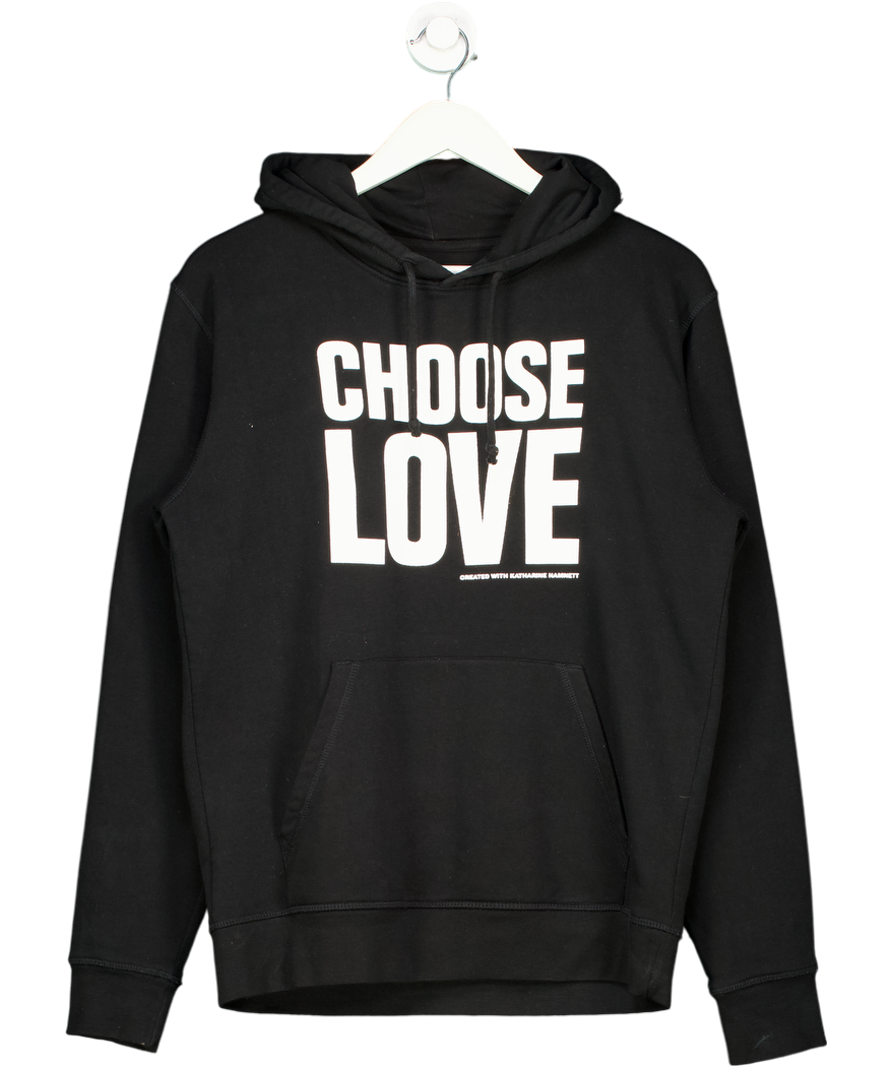 Choose Love Black With Katharine Hamnett Hoodie UK XS/S