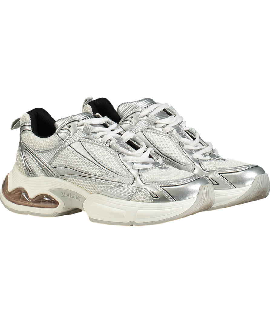 Mallet Metallic Silver Jupiter Sneakers UK 5 EU 38 👠