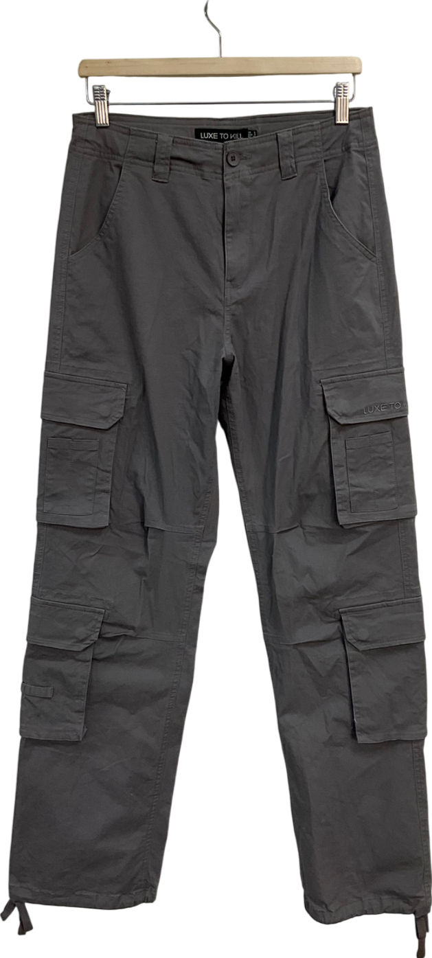 luxe to kill Grey Cargo Trousers UK 8