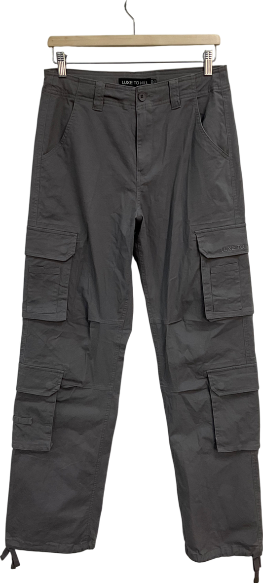 luxe to kill Grey Cargo Trousers UK 8