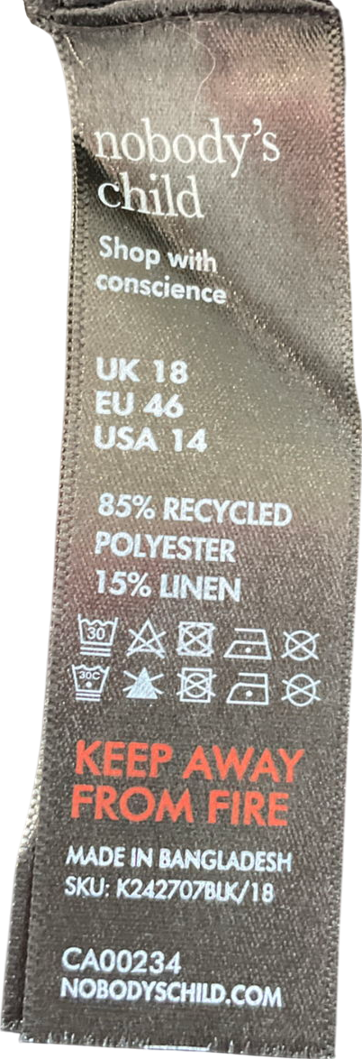 nobodys child Black Slash Neck Knitted Jumper UK 18