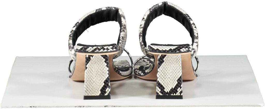 Neil J Rodgers Grey Python Animal Print Wedged Sandals UK 8 EU 41 👠