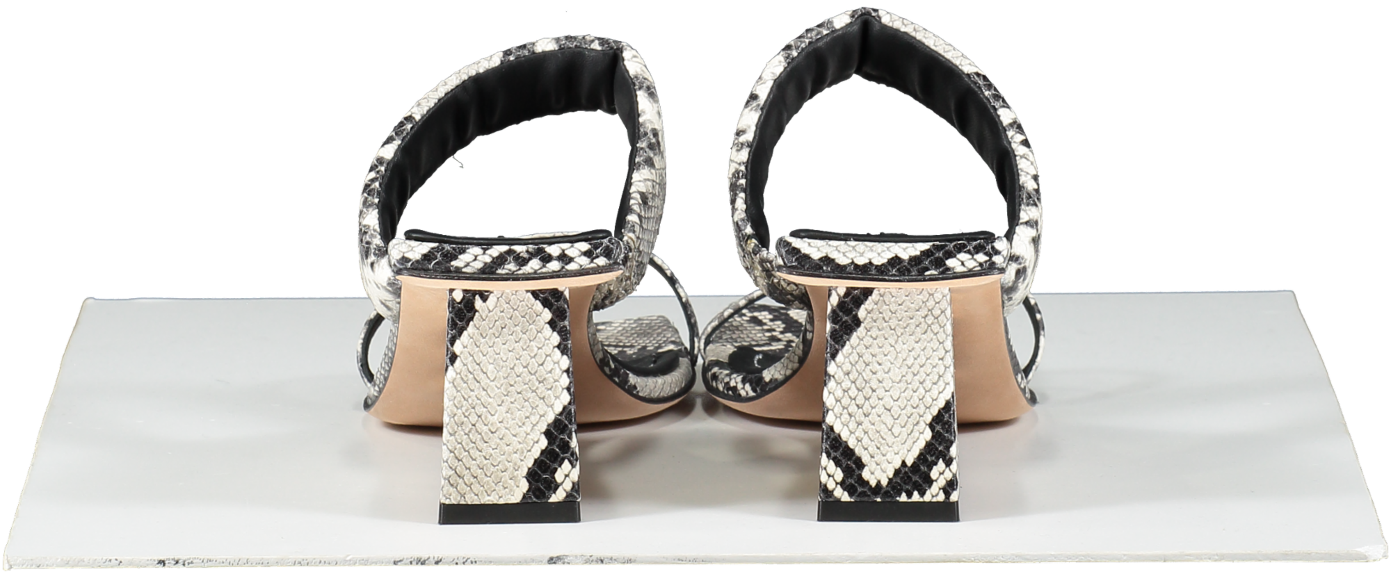Neil J Rodgers Grey Python Animal Print Wedged Sandals UK 8 EU 41 👠
