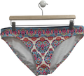 boden Multicoloured Ivory, Flora Stamp Bikini Bottoms UK 18