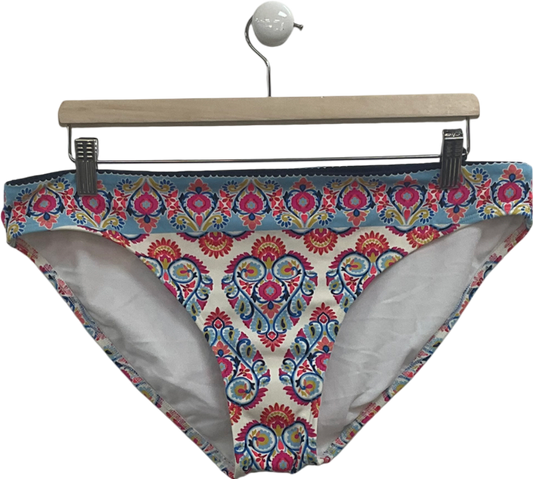 boden Multicoloured Ivory, Flora Stamp Bikini Bottoms UK 18