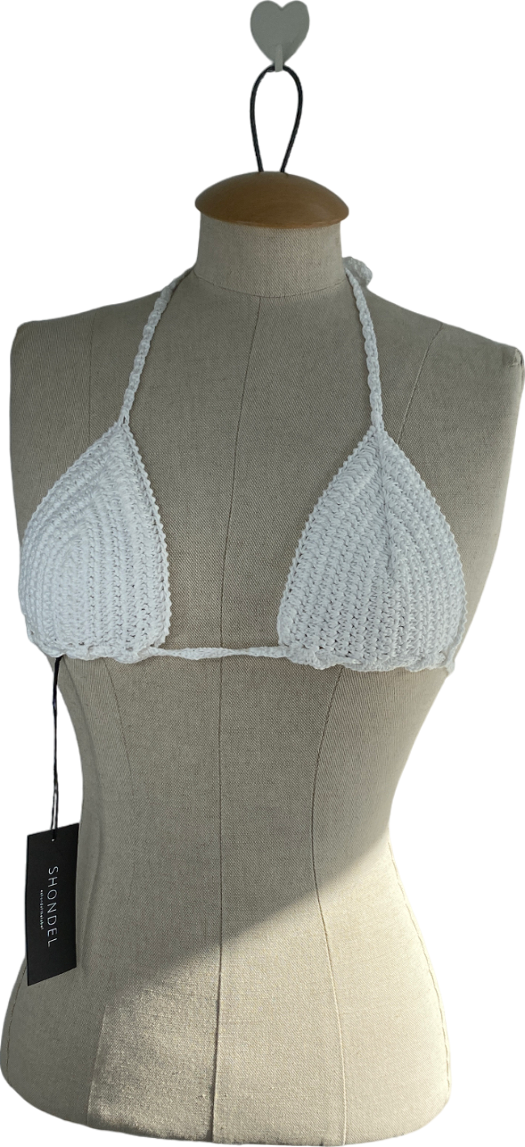 Shondel White La Bon Bikini Top UK S/M