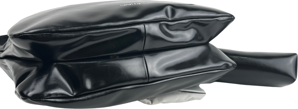 CHARLES & KEITH Black Lumen Slouchy Hobo Bag - Noir