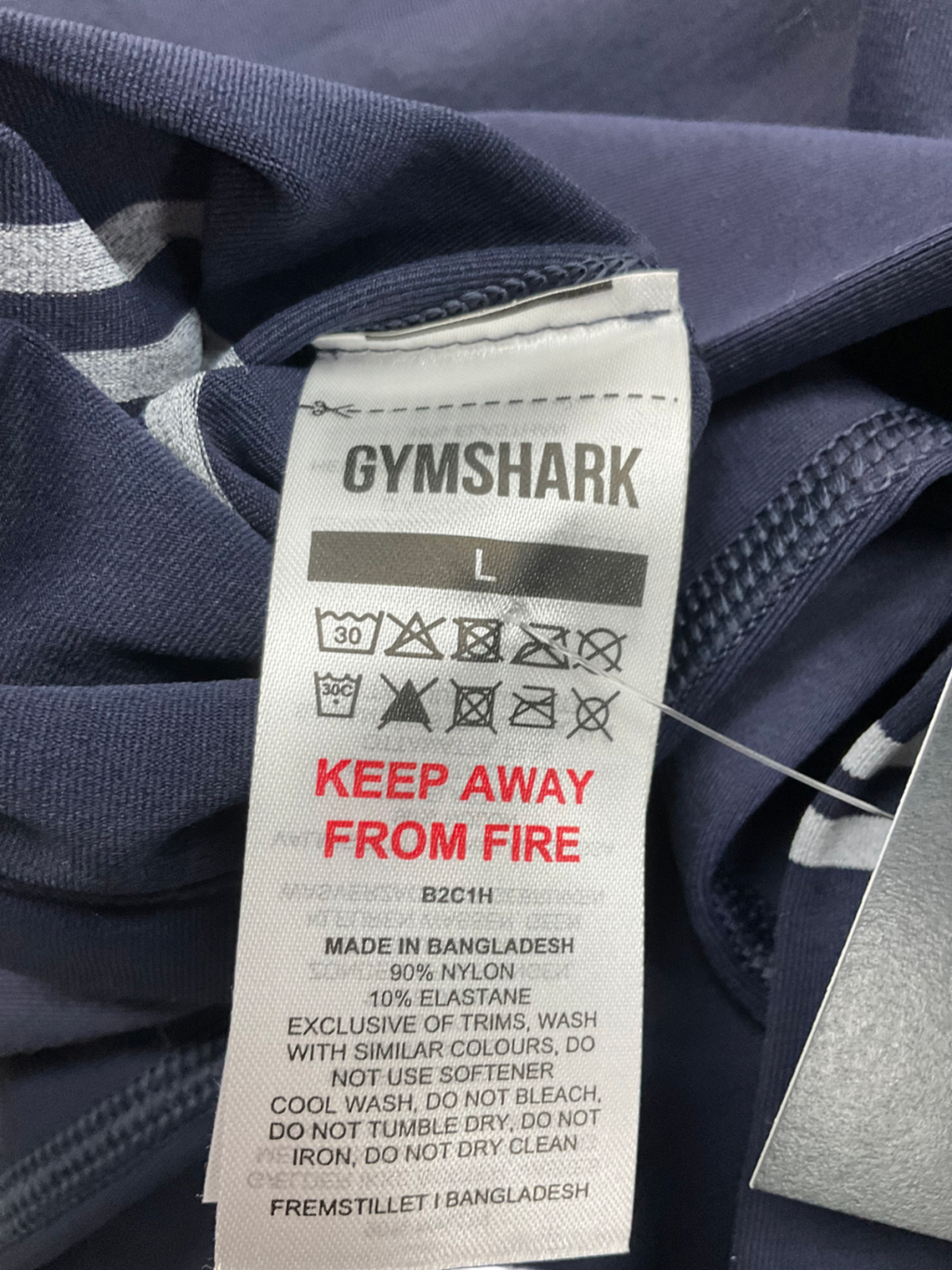 gymshark Blue Contrast Seamless Leggings UK L