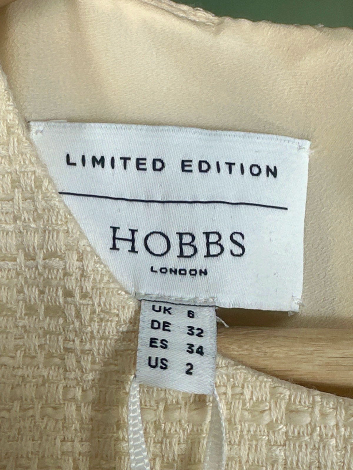 Hobbs Buttercream Hinton Dress UK 6