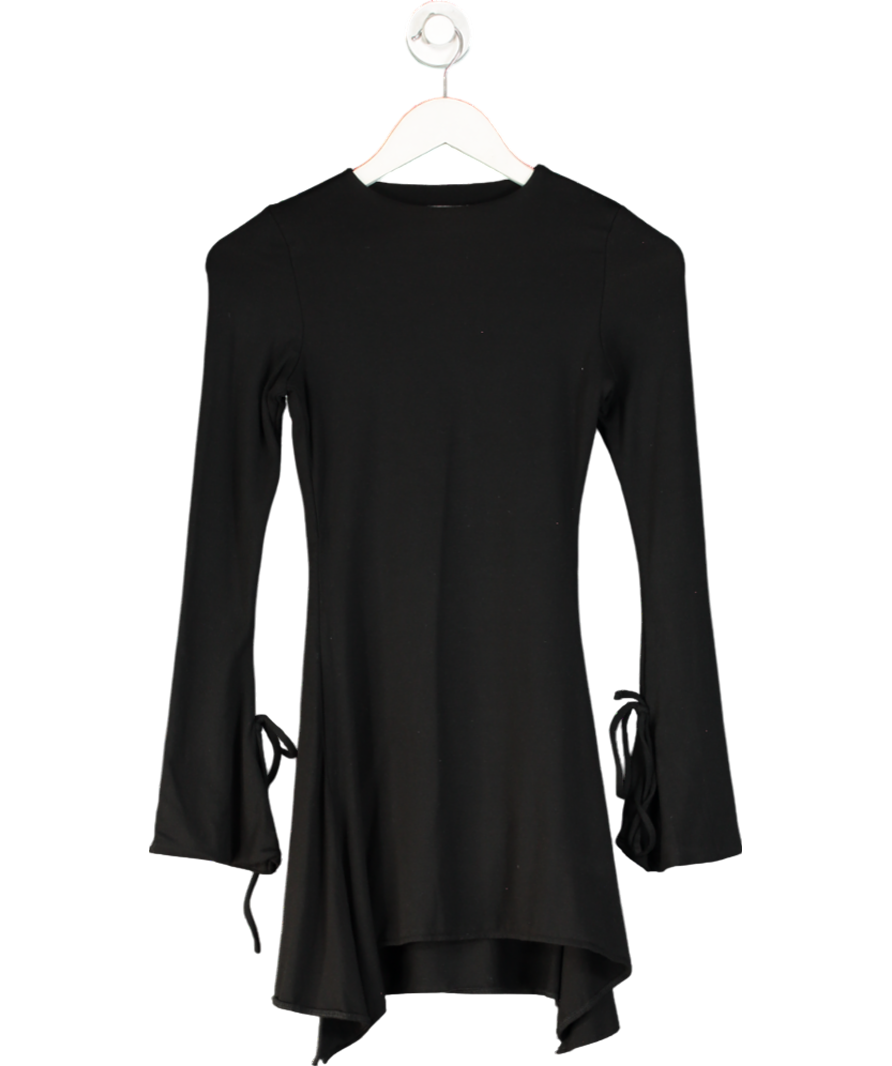 Oh Polly Black Flared Sleeve Mini Dress UK 6
