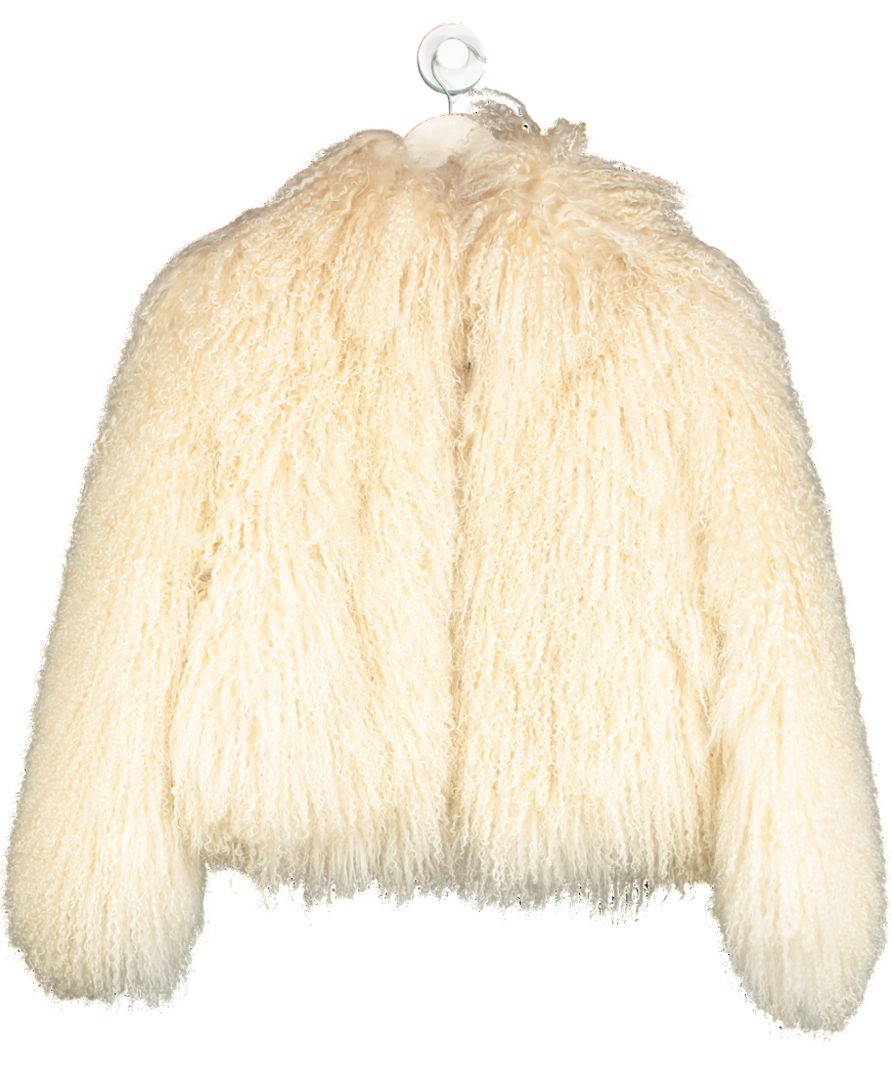 Ducie London Cream Rochelle Shearling Coat UK S