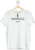 "Prosecco Mood" White slogan T-Shirt UK S