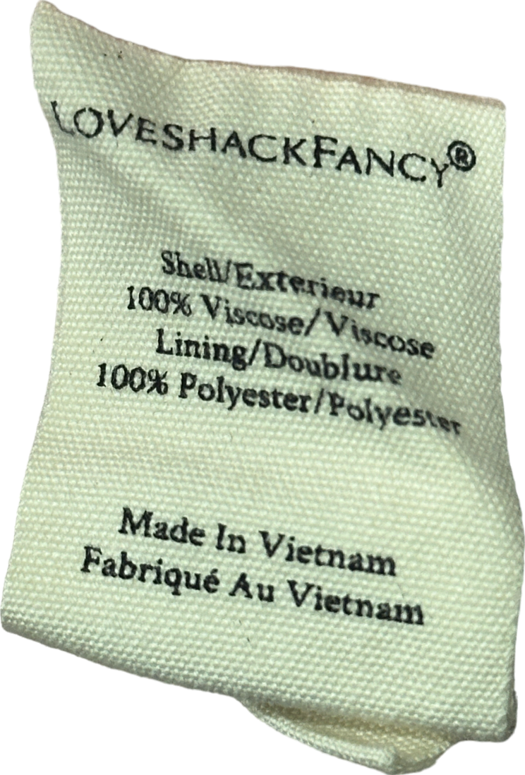 LoveShackFancy Pink Polka Dot Maxi Dress UK 4