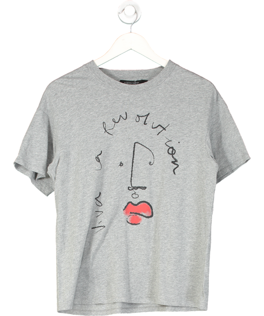 Nobody Denim Grey Revolution Flint T-shirt UK S