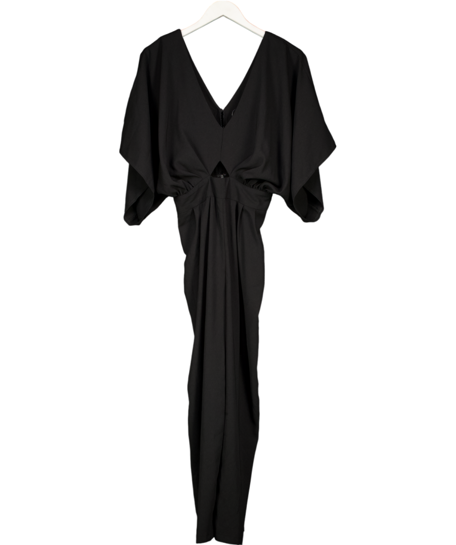 ASOS Black Wide Leg Batwing Cut-out Jumpsuit UK 8