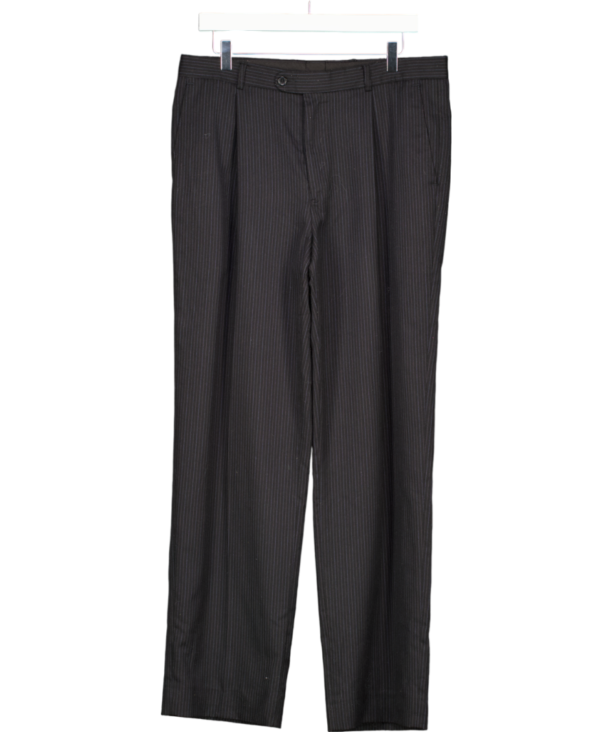 Armando Black Pinstripe Trousers W34