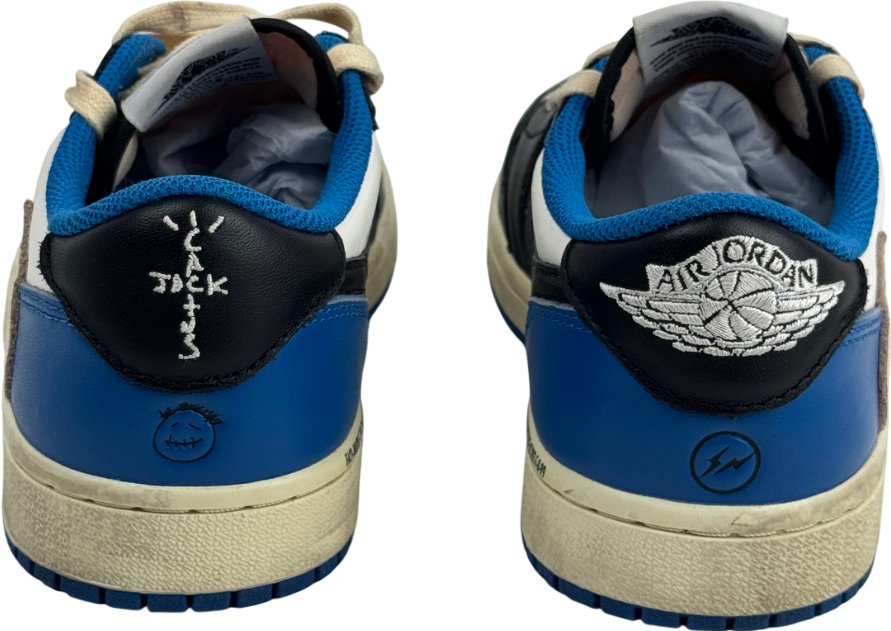 Nike White Jordan 1 Retro Low Og Sp Fragment X Travis Scott - White/blue/black UK 5.5 EU 38.5 👠