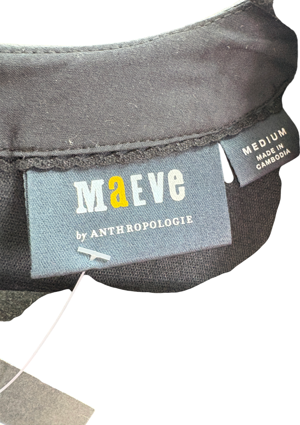 Anthropologie Black Faux Leather Top UK M