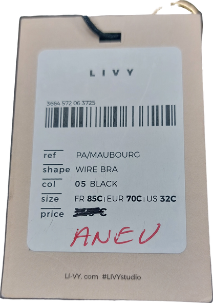 Livy Black Mabourg Wire Bra UK 32C