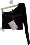 New Girl Order Black One Shoulder Famous Top UK 10