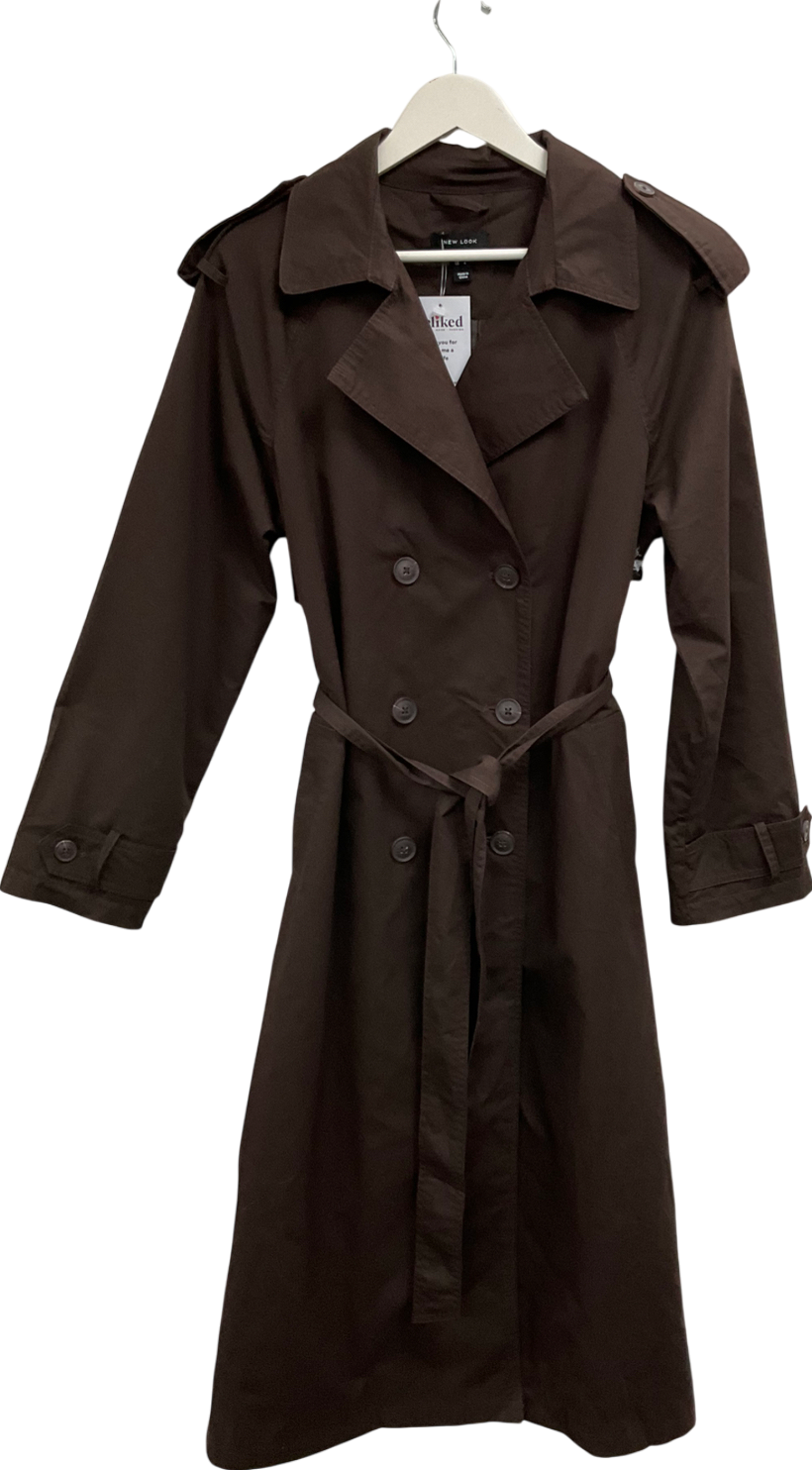New Look Brown Belted Trench Coat UK 12
