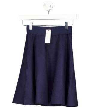 Karen Millen Navy Blue Knitted Mini Skirt UK XS