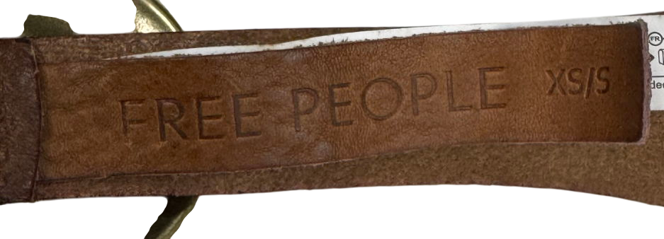 We The Free Brown Leather Belt UK XS/S