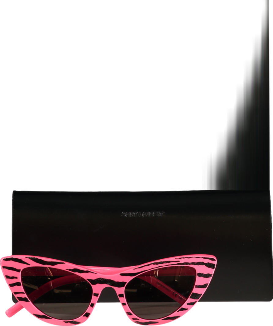 Saint Laurent Pink Sl 213 Lily In Animal Print In Original Case