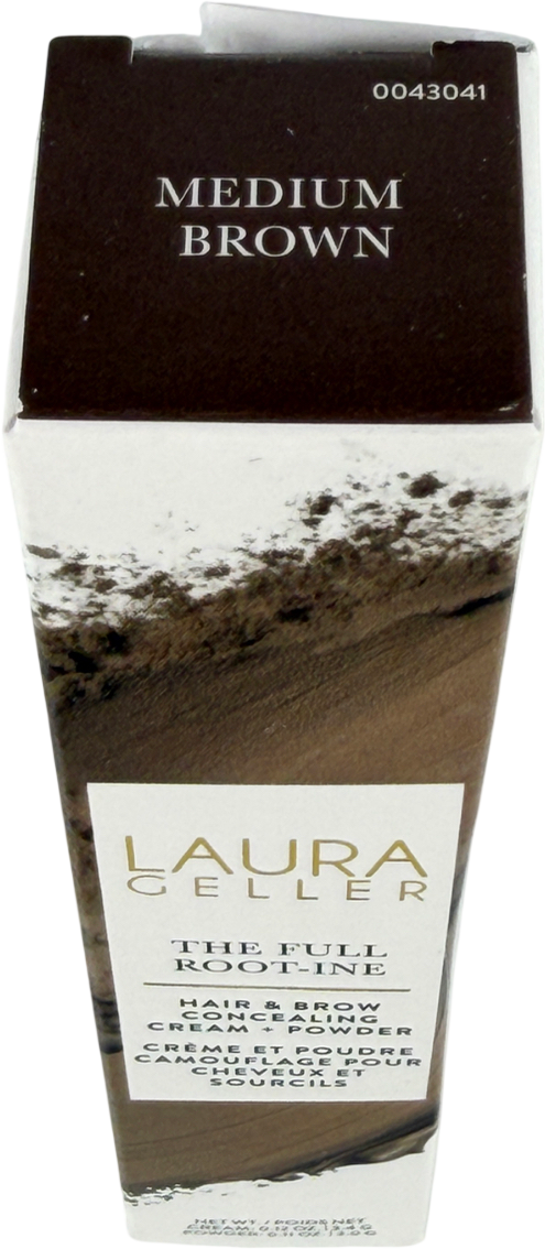 LAURA GELLER Root Touch Up Hair & Brow Concealing Cream + Powder Medium Brown 4g