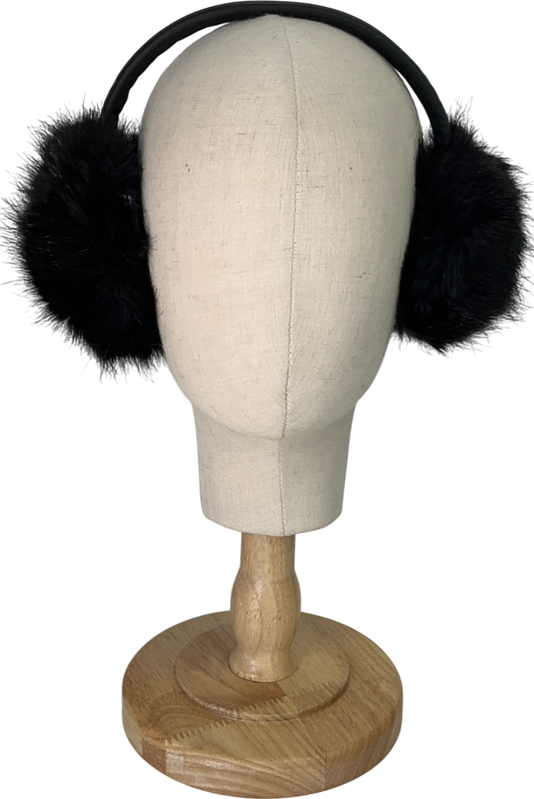H&M Black Fluffy Earmuffs One Size