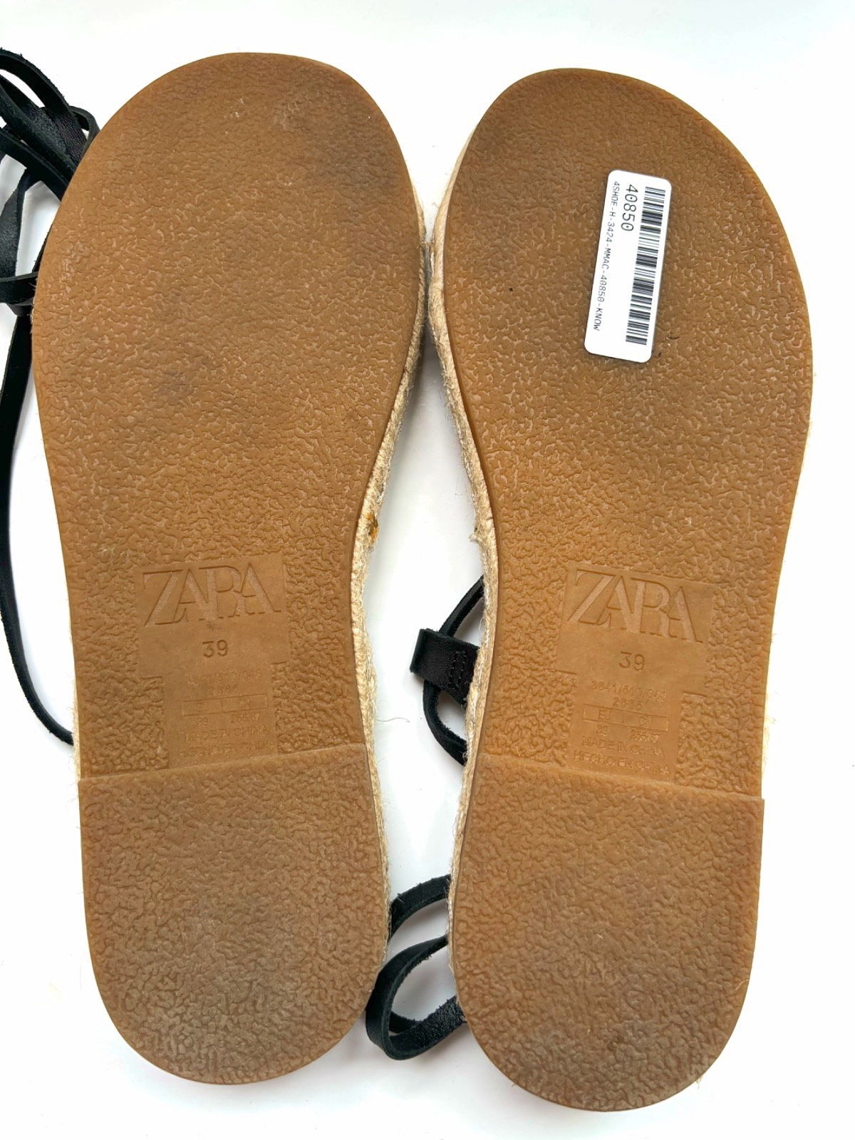 Raffia sandals zara store