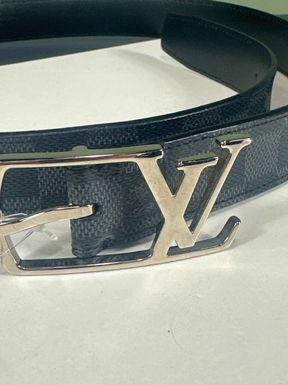 Louis Vuitton Black / Silver LV Damier Graphite Neogram Belt